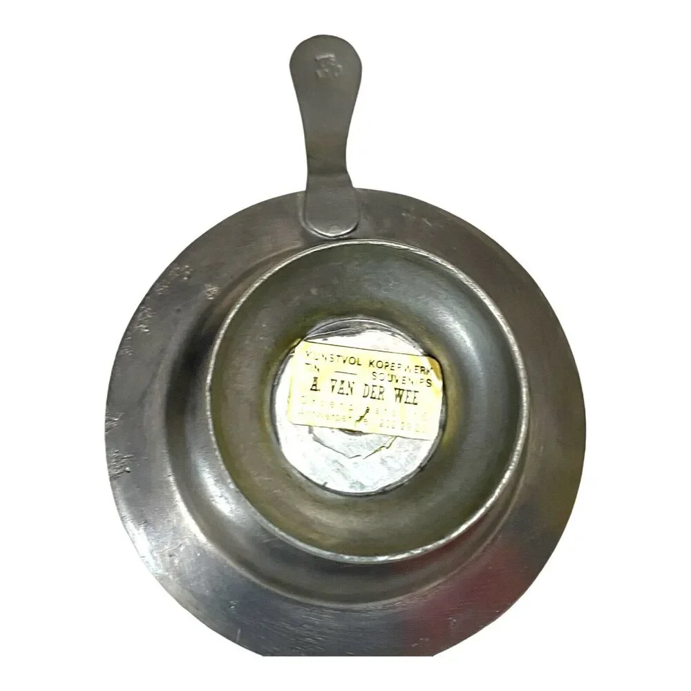 Vintage Kunstvol Koperwerk Souvenirs ETAIN 92% Pewter Candleholder Van Der Wee